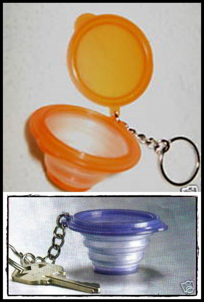 TUPPERWARE 1 Mini RARE TANGERINE ORANGE FLEX FLAT OUT KEY CHAIN KEYCHAIN KEEPER