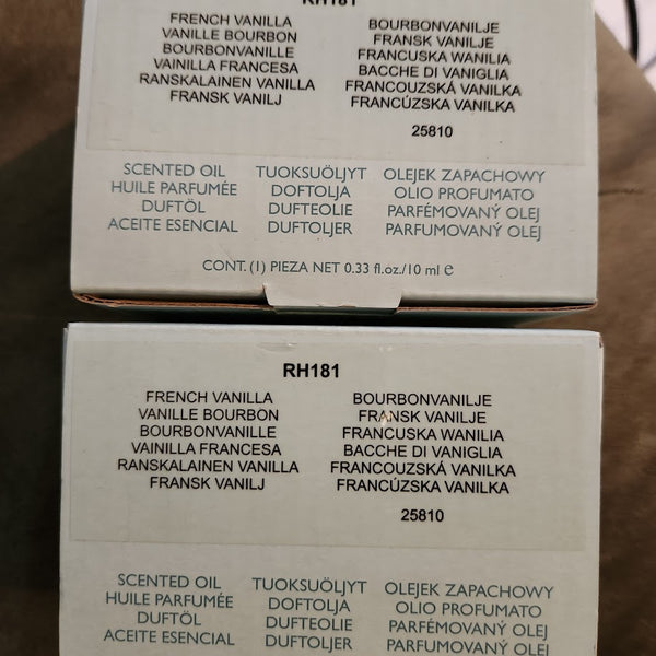 PartyLite 2 BOTTLES / BOXES .33-OZ / 10mL FRAGRANCE SCENTED OIL CINNAMON & BAYBERRY