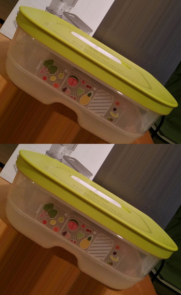 TUPPERWARE 2 FridgeSmart SMALL Storage Container Keeper Margarita / Snow White Seal