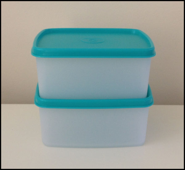 TUPPERWARE FREEZE-IT 2 SQUARE ROUND DEEP FREEZER STORAGE CONTAINERS 6-c RASPBERRY