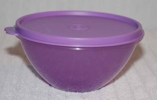 TUPPERWARE 3 Mini 2-cup Wonderlier Nesting Mixing Bowls Salsa Verde Tropical Purple Seals - Plastic Glass and Wax ~ PGW