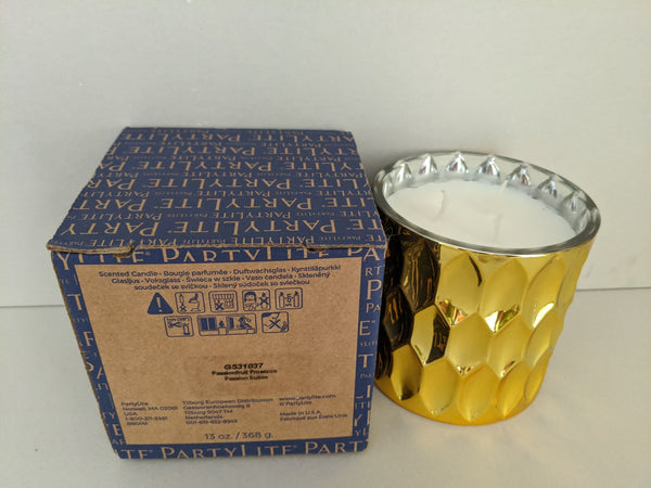 PartyLite BESTBURN LARGE PUMPKIN Glass Jar Candle APPLE ORCHARD RED RARE