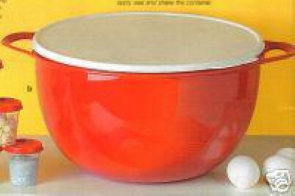 TUPPERWARE 42-C THATS A BOWL PINK BLUSH FROSTING BASE SUGAR WHITE TABBED SEAL - Plastic Glass and Wax ~ PGW