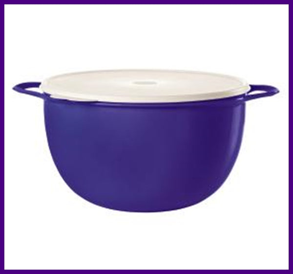 TUPPERWARE 42-C THATS A BOWL PINK BLUSH FROSTING BASE SUGAR WHITE TABBED SEAL - Plastic Glass and Wax ~ PGW