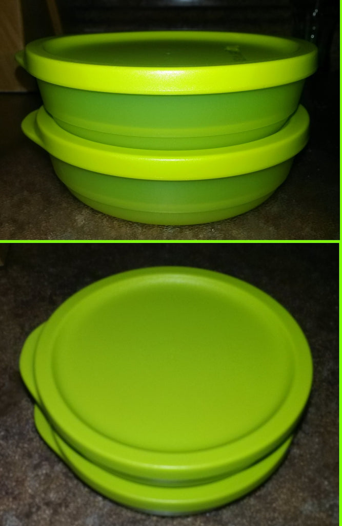 Basic Bright Tupperware TUPPERWARE Set of 4 - 3/4-cup Basic Bright Shallow Snack Cups / Bowls