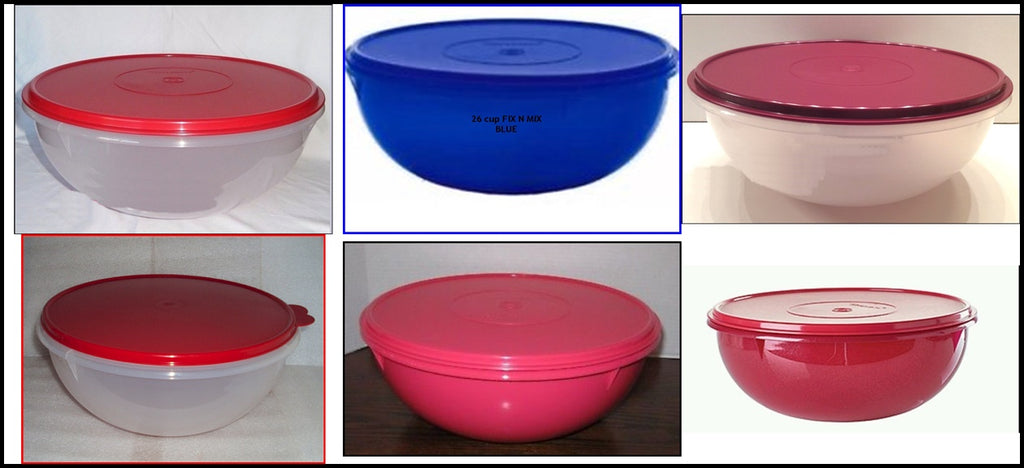 TUPPERWARE FIX N MIX 26-c EXTRA LARGE MIXING SERVING MULBERRY BOWL