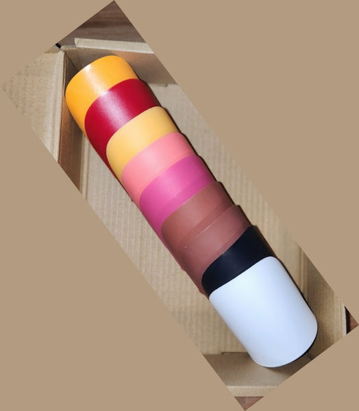 Tupperware 2 COLORED NOVELTY GADGET ROUND ROCKER CANISTER SCOOPS - Plastic Glass and Wax ~ PGW