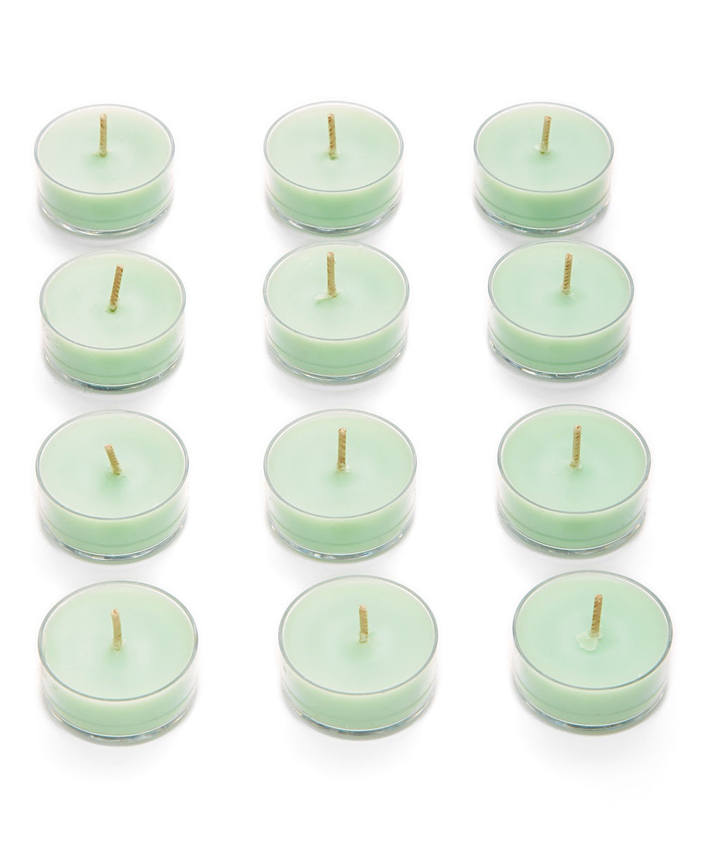 PartyLite Tealight Candles - 1 Box - 1 Dozen Tealights - 12 CANDLES GARDEN MINT