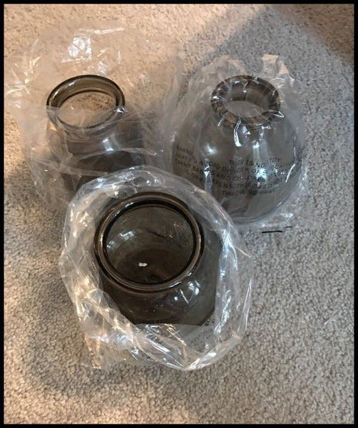 Southern Living at HOME WH DEMIBOTTLE TRIO GLASS APOTHECARY STYLE VASE SET NIB - Plastic Glass and Wax ~ PGW