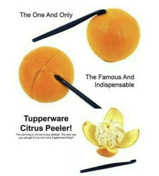 Tupperware 5 COLORED MULTI-PURPOSE ORANGE GRAPEFRUIT CITRUS PEELERS - BANANA YELLOW (Copy) - Plastic Glass and Wax ~ PGW