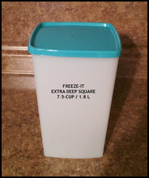 TUPPERWARE FREEZE-IT 2 SQUARE ROUND DEEP FREEZER STORAGE CONTAINERS 6-c RASPBERRY