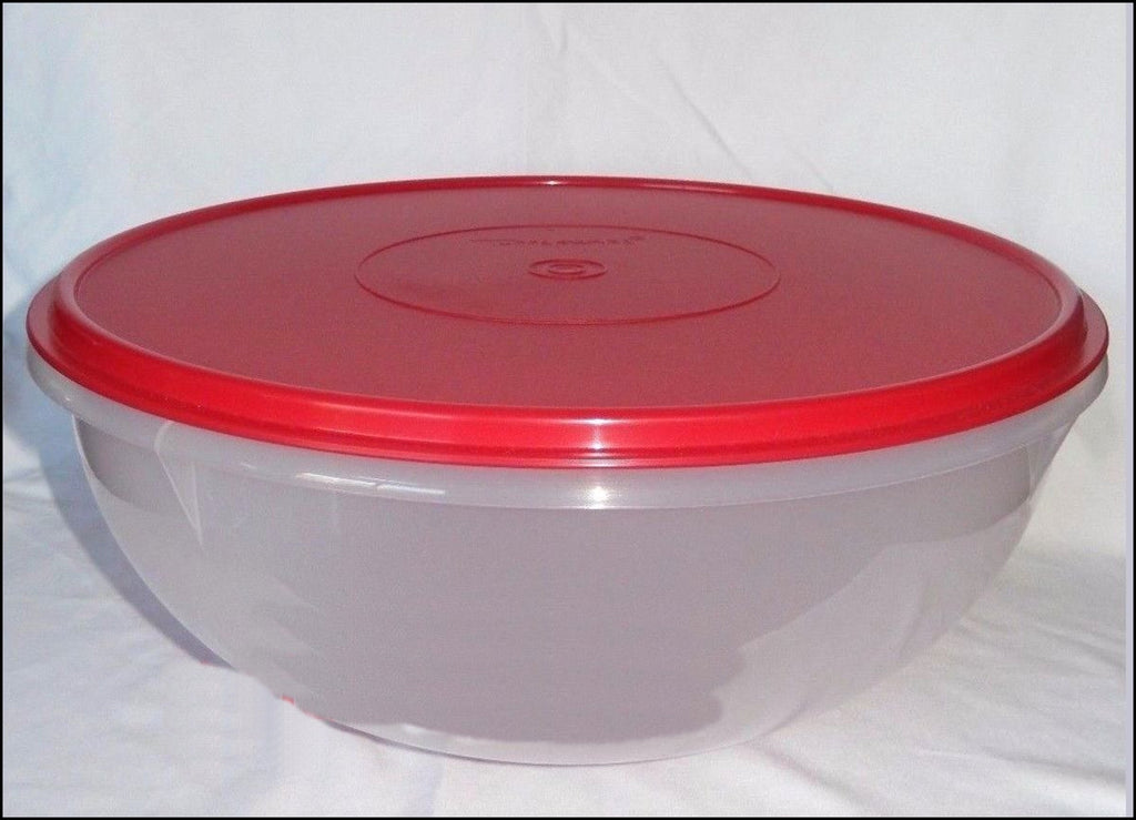 TUPPERWARE FIX N MIX 26-c EXTRA LARGE MIXING SERVING MERLOT BOWL W/ WI –  Plastic Glass and Wax ~ PGW