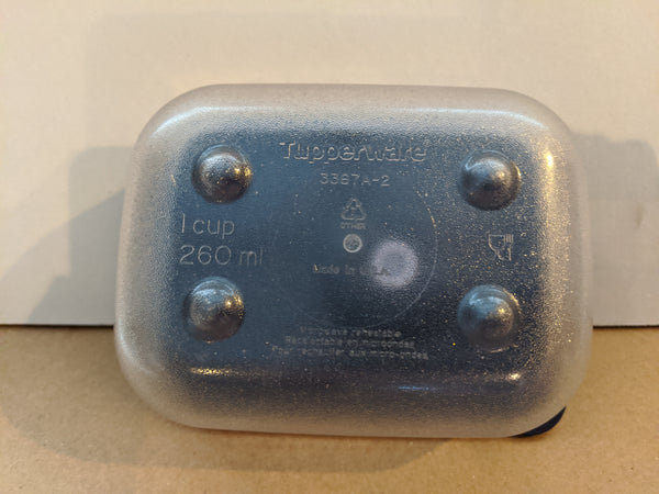 Tupperware Vent N Serve VNS TWO - 2 MICROWAVE 1-CUP SMALL RECTANGLE Parrot Teal