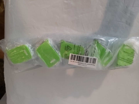 TUPPERWARE 5 Mini FRIDGESMART LIME GREEN KEYCHAIN KEEPERS NEW