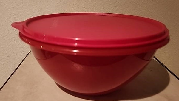 TUPPERWARE ONE 7.75-cup Wonderlier SHEER Nesting Mixing Bowl w/ Tabbed Seals - Plastic Glass and Wax ~ PGW