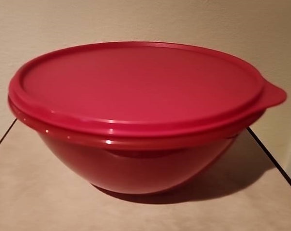 TUPPERWARE ONE 7.75-cup Wonderlier SHEER Nesting Mixing Bowl w/ Tabbed Seals - Plastic Glass and Wax ~ PGW