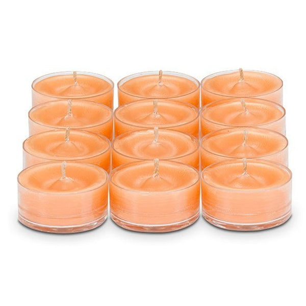 PartyLite Tealight Candles - 1 Box - 1 Dozen Tealights - 12 CANDLES MANGO TANGERINE
