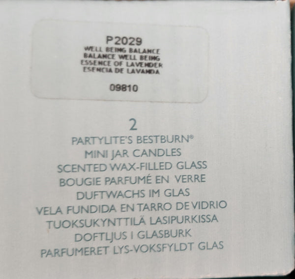 PartyLite BESTBURN BOX SET OF 2 MINI BARREL Jar Candles TWO SUGAR PLUM FAIRIES