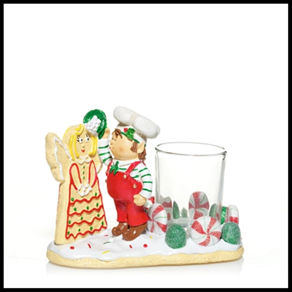 YANKEE SNOW FAMILY COLLECTION CERAMIC TEALIGHT CANDLE HOLDER SET /3 RARE HTF NIB