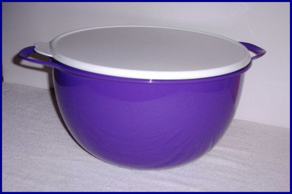 TUPPERWARE 42-C THATS A BOWL PINK BLUSH FROSTING BASE SUGAR WHITE TABBED SEAL - Plastic Glass and Wax ~ PGW