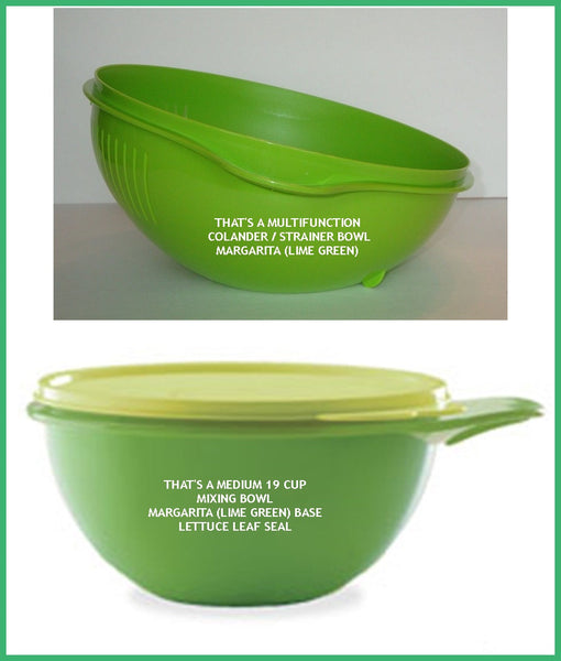 TUPPERWARE 19-C THATS A BOWL MEDIUM LIGHT BABY BLUE WHITE TABBED SEAL - Plastic Glass and Wax ~ PGW