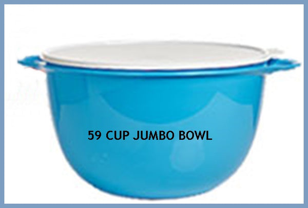 TUPPERWARE 42-C THATS A BOWL PINK BLUSH FROSTING BASE SUGAR WHITE TABBED SEAL - Plastic Glass and Wax ~ PGW