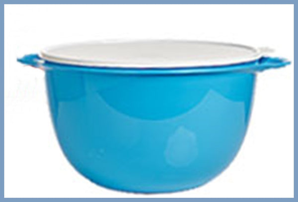 TUPPERWARE 42-C THATS A BOWL PINK BLUSH FROSTING BASE SUGAR WHITE TABBED SEAL - Plastic Glass and Wax ~ PGW