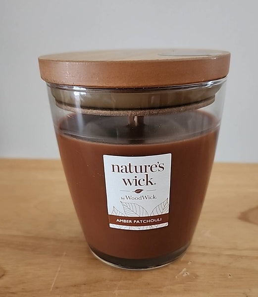 YANKEE CANDLE ONE (1) NATURE'S CRACKLING WOODEN WICK JAR CANDLE AMBER PATCHOULI (Copy)