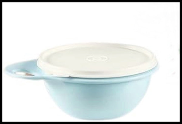 TUPPERWARE ONE 2.5-C EXTRA MINI THATS A BOWL ICE LIGHT BLUE WHITE TABBED SEAL - Plastic Glass and Wax ~ PGW