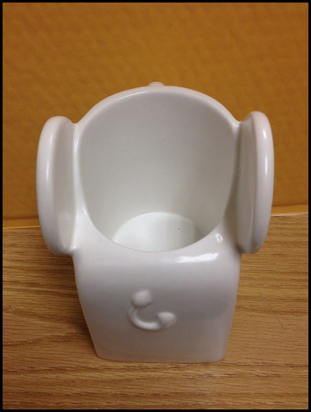 Partylite Jonathan Adler Ceramic Bisque White ZEBRA TEALIGHT Candle Holder NIB