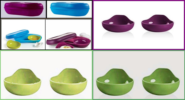 TUPPERWARE MICROWAVE BREAKFAST OMELET / POACHED EGG MAKER RHUBARB NEW - Plastic Glass and Wax ~ PGW