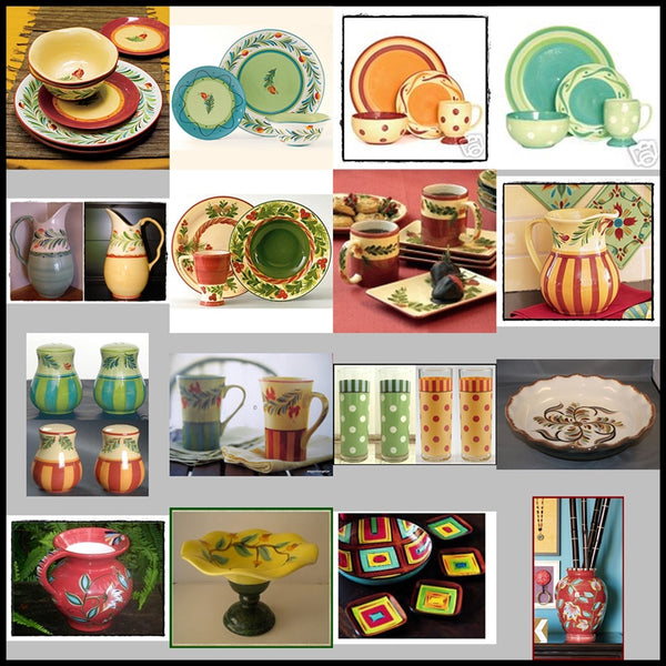 SOUTHERN LIVING AT HOME GAIL PITTMAN PROVENCE ~ 4 ROUND COASTERS in IRON STAND