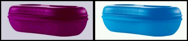 TUPPERWARE MICROWAVE BREAKFAST OMELET / POACHED EGG MAKER RHUBARB NEW - Plastic Glass and Wax ~ PGW