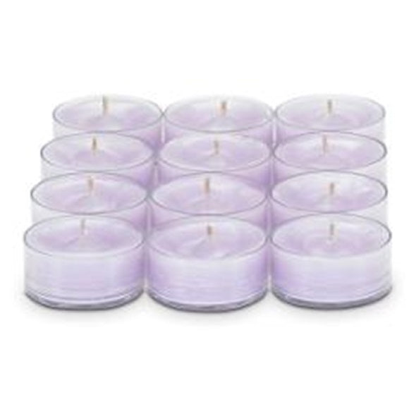 PartyLite Tealight Candles - 1 Box - 1 Dozen Tealights - 12 CANDLES LAVENDER FLOWER