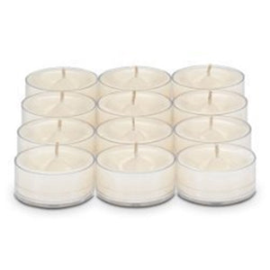 PartyLite Tealight Candles - 1 Box - 1 Dozen Tealights - 12 CANDLES WHITE AMBER