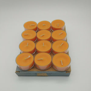 PartyLite Tealight Candles - 1 Box - 1 Dozen Tealights - 12 CANDLES LEAVES OF FUN