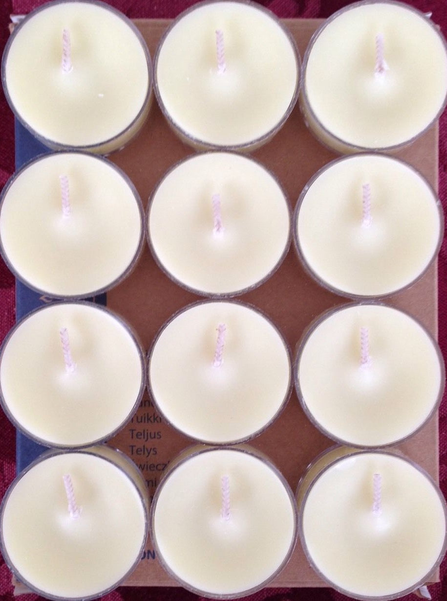 PartyLite Tealight Candles - 1 Box - 1 Dozen Tealights - 12 CANDLES LEMON MELON MINT