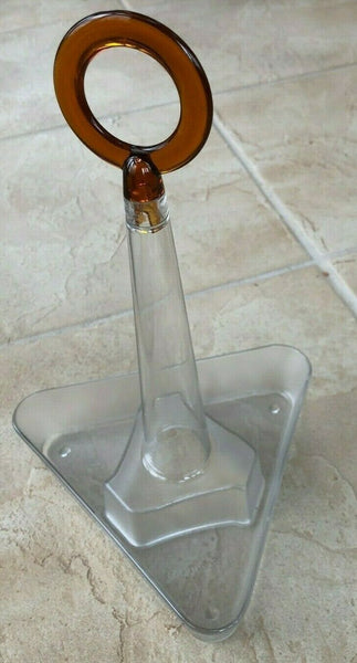 TUPPERWARE SHEERLY ELEGANT 3 OLIVE OIL BOTTLES w/ POUR SPOUTS & 1 ACRYLIC CADDY