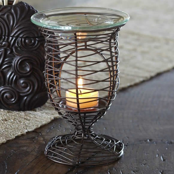 PARTYLITE ONE (1) RUSTIC WIRE BRONZE Tealight Aroma Melts Warmer