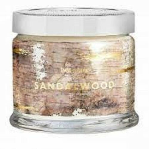 PartyLite 3-Wick Signature Round Jar Boxed Candle w/ Metal LID SANDALWOOD