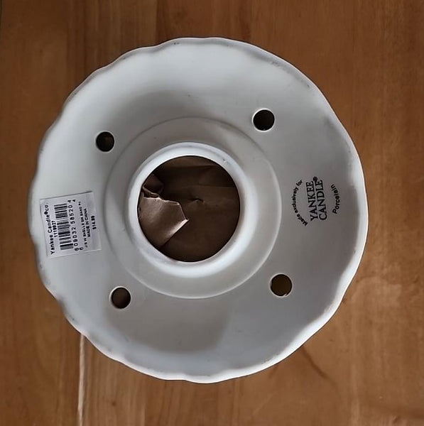 YANKEE SANDSTONE SEA SHELL SAND LARGE CERAMIC JAR CANDLE SHADE TOPPER