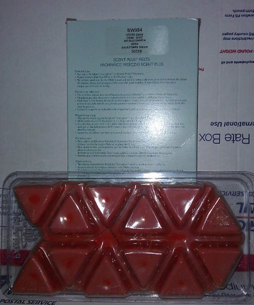 PartyLite 12-pc SCENT PLUS AROMA MELTS Rectangle Brick Scented Wax SPICED CIDER - Plastic Glass and Wax ~ PGW