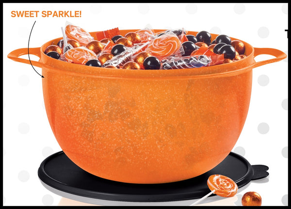 TUPPERWARE 42-C THATS A BOWL PINK BLUSH FROSTING BASE SUGAR WHITE TABBED SEAL - Plastic Glass and Wax ~ PGW