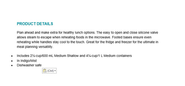 TUPPERWARE Vent N Serve Microwavable VNS Medium Rectangle SET 2 Containers 2.5c / 4.25c - Plastic Glass and Wax ~ PGW