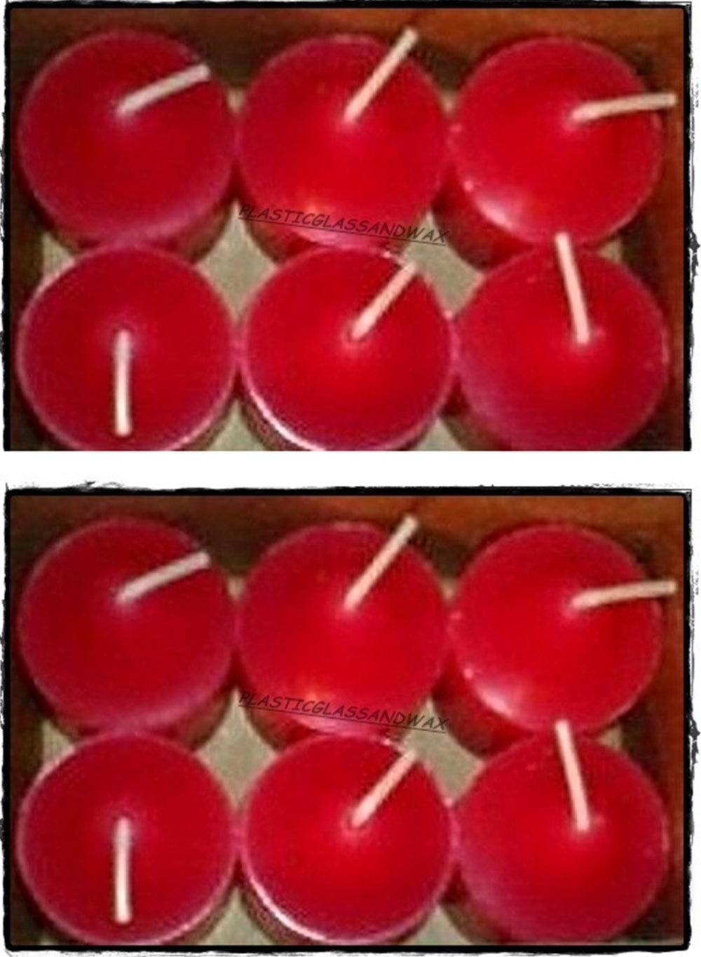 PartyLite 1 DOZEN Votive Wax Candles - 2 BOXES = 12 VOTIVES ~ CRIMSON BERRY RED