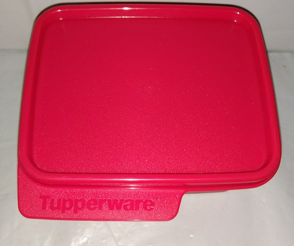 TUPPERWARE 1 SMALL 2-cup KEEP TABS STORAGE KEEPER CONTAINER BRIGHT RED