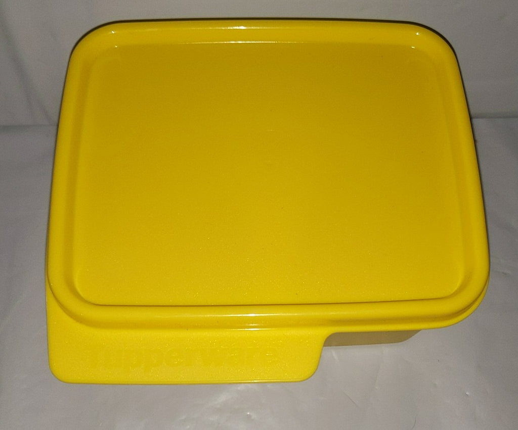 Tupperware Large Yellow Rectangular Container With Lid