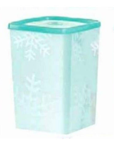 TUPPERWARE FREEZE-IT ONE (1) SQUARE ROUND DEEP FREEZER STORAGE CONTAINER 6-c LT BLUE - Plastic Glass and Wax