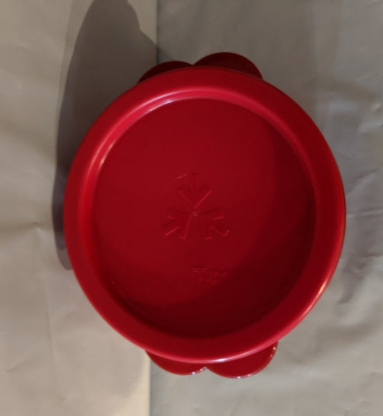 TUPPERWARE Flat Bottom Nesting Bowl 3.25-cup / 750 mL RED BOWL & ONE TOUCH SEAL