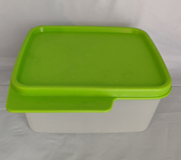 TUPPERWARE 1 SMALL KEEP TABS STORAGE KEEPER CONTAINER w/ LIME GREEN TABBED SEAL